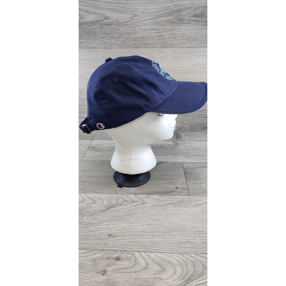 Champion Logo Hat Cap Strap Back Baseball Dad Cap Navy Blue Be Your Own Champion - Picture 6 of 9